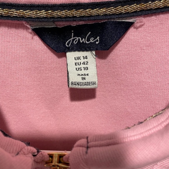 Joule Rosalyn Dawn Collared Half Zip Pullover Pink Size 10 - Picture 6 of 7